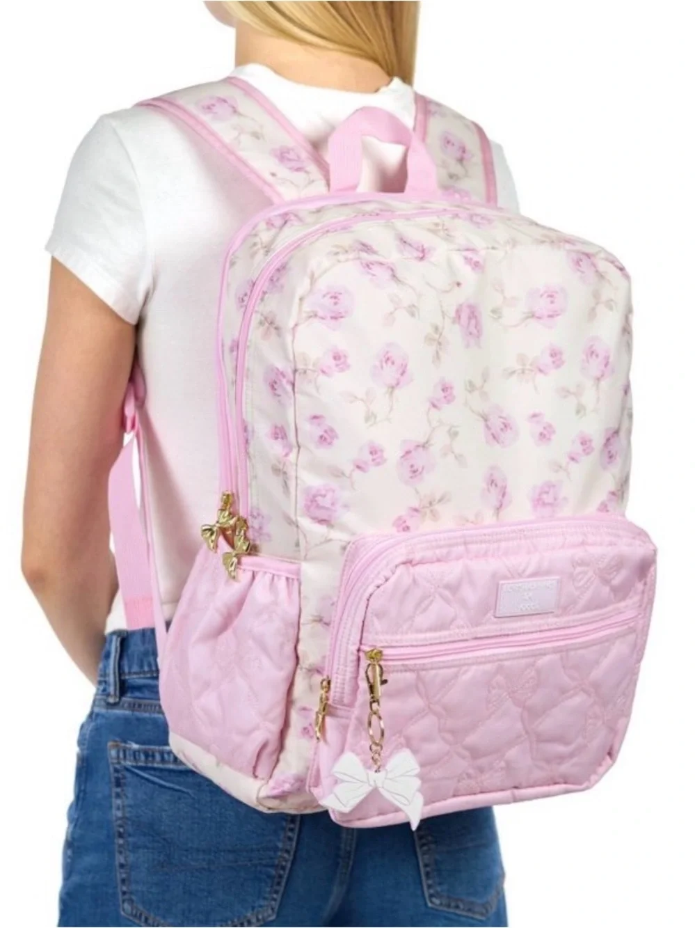 LoveShackFancy x Target - Yoobi Ribbon Rosa Backpack Sterling Dusk
